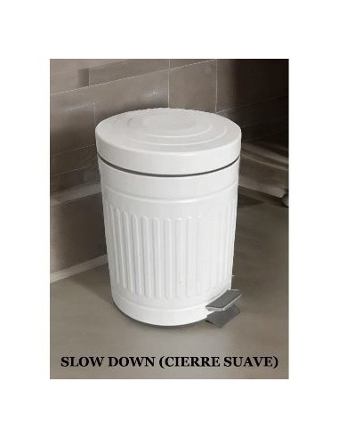 Recipiente Residuos 3lt Acero Blanco C-pedal 500016 Bar02