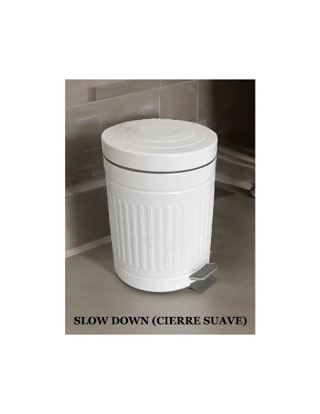 Recipiente Residuos 3lt Acero Blanco C-pedal 500016 Bar02