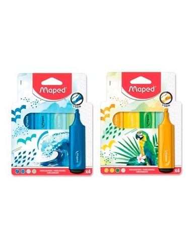 Resaltador X 4 Tema Glitter-metal Surt. 740902 Map01