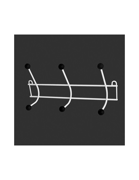 Perchero X6 Expoxi Negro P-pared 8706 Luv01 -b12-