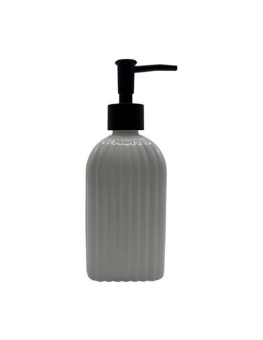 Dispenser Jabon Liq Bco Acanalado C-tapa Negra Jc-400 Cds