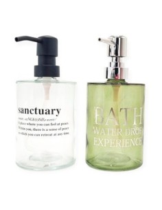 Dispenser Jabon Liq  8x17cm Vidrio Verde-transp Dp2 Dp3 Gal01