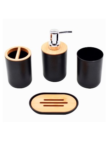 Set Bano X4pzas Redondo Raya C-bamboo 203553 Liv01