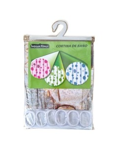 Cortina Bano Eva Ecologico 180x180cm Aj1385-aj1386-1387-1384-1377-1385-1380 Ind01