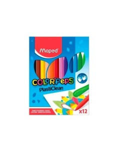 Crayones  X 12 Plasticlean 862011 Map01