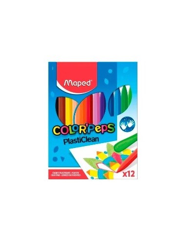 Crayones  X 12 Plasticlean 862011 Map01