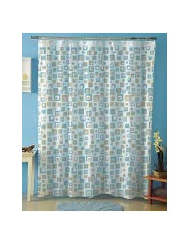 Cortina Bano Pvc C/ganchos Estampada 317 Alf01