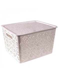 Canasto Rect  36x29x22cm Labrado C-tapa 108007 108009 Dsa01