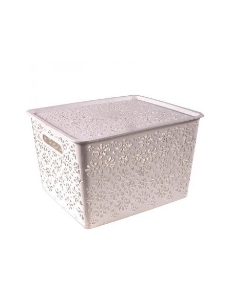 Canasto Rect  36x29x22cm Labrado C-tapa 108007 108009 Dsa01