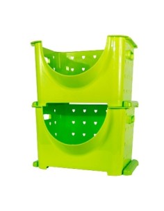 Canasto Apilable Grande 36x29x23cm Plast  Calado 702020 Kmg -b18-