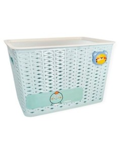 Canasto Plast  30x25cm Trenzado Infantil Ns371452 Pk01