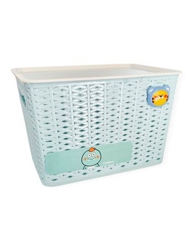 Canasto Plast  30x25cm Trenzado Infantil Ns371452 Pk01