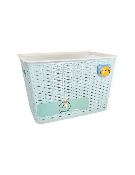 Canasto Plast  30x25cm Trenzado Infantil Ns371452 Pk01