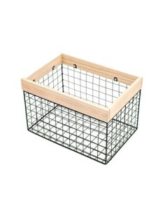 Canasto De Metal 26x16x18cm C-borde Mad Toledo3 Woo01