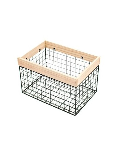 Canasto De Metal 26x16x18cm C-borde Mad Toledo3 Woo01
