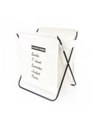 Cesto P-ropa 47x42x54cm Bco C-cano Plegable  B4425 Dec01