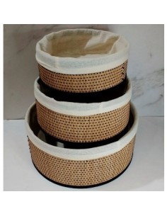 Canasto 24x12cm Red Bambu-lienzo Pcu01