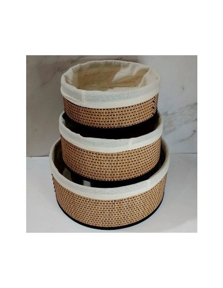 Canasto 24x12cm Red Bambu-lienzo Pcu01