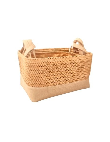 Canasto 30x21cm Rect  C-asa Hilo Arroz-algodon  Beige-vison Ca5316-ca5319 Pk01