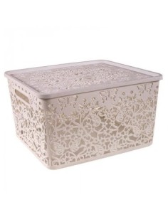 Canasto 34x22 Calado Blanco 108012 Dsa01