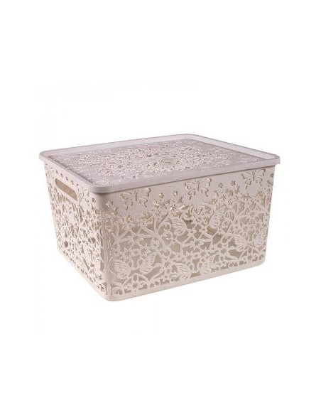 Canasto 34x22 Calado Blanco 108012 Dsa01