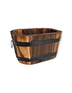 Canasto 18x10  Madera C-asa Metal Deco Pk01