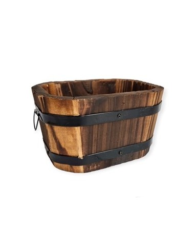 Canasto 18x10  Madera C-asa Metal Deco Pk01