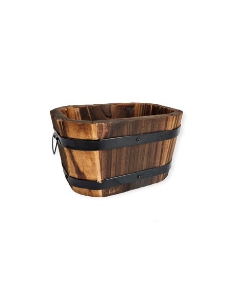 Canasto 18x10  Madera C-asa Metal Deco Pk01