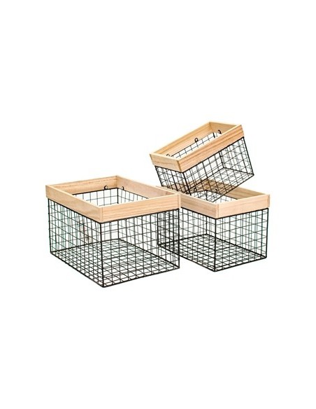 Canasto De Metal 36x26x32cm C-borde Mad  Cz005-2
Woo01