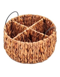 Organizador Redondo C-div  C-asa Metal Seagrass 6661-14 Woo01