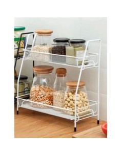 Organizador 30x30 2 Estantes Metal Negro-bco 4934951 4934946 Bar02