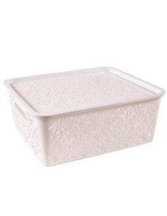 Canasto 30x12 Calado C-tapa Blanco 108005 Dsa01