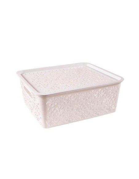 Canasto 30x12 Calado C-tapa Blanco 108005 Dsa01