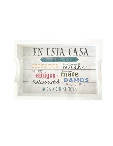 Bandeja 30x20cm Deco C-frases 6500-6520 Decozu
