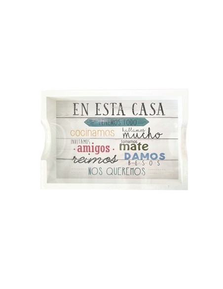 Bandeja 30x20cm Deco C-frases 6500-6520 Decozu