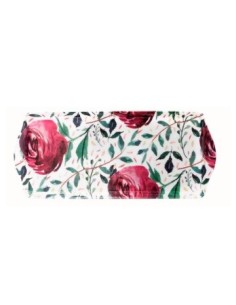 Bandeja Rectx 38x16 Melamina Estampado Rosas 7145 Bzp01