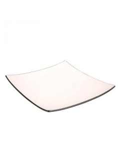 Plato 21cm Porcelana Cuadrado 101579  Dsa01