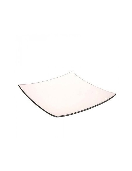 Plato 21cm Porcelana Cuadrado 101579  Dsa01