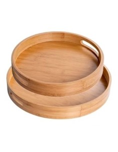 Bandeja 35cm Redonda Bamboo C-asa Woo01