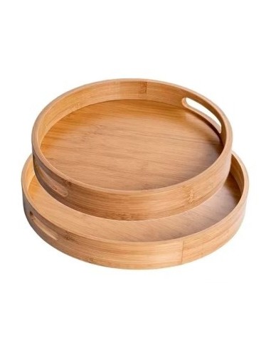 Bandeja 35cm Redonda Bamboo C-asa Woo01