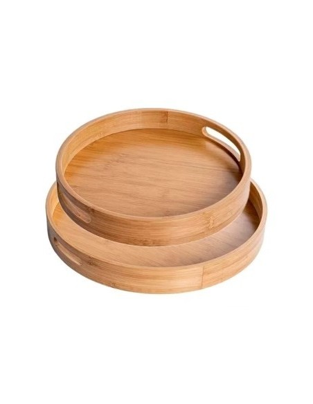 Bandeja 35cm Redonda Bamboo C-asa Woo01