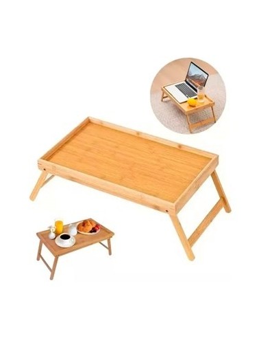 Bandeja De Cama 30 X50cm Bambu C/patas Plegables 06-5 Woo01