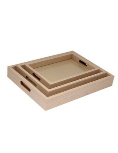Bandeja X3 Madera 20x30-25x35-30x40cm Bp321 Vgo01