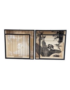 Bandeja Cuadrada Setx2 Madera C/diseno