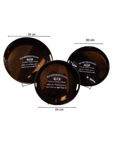 Bandeja 30cm Redonda Estampada Bco-negro In220002-in230023 Ori02