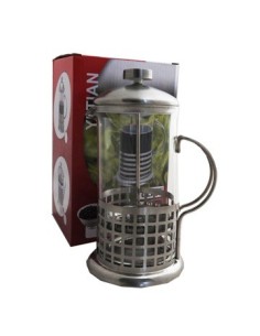 Cafetera 600ml Vidrio Malla Metal C-embolo En Caja 57911329 Cr02