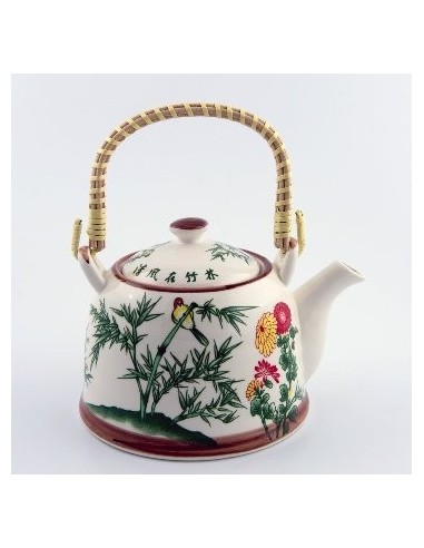 Tetera 900ml Porcelana C/infusor Asa Mimbre 102000 102010 102055 D3040 Dec01 Dsa01