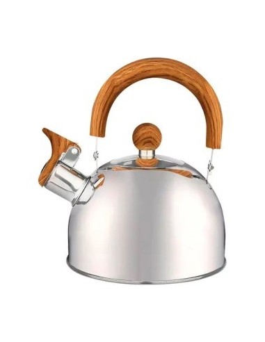 Pava Acero 1.5lts Silbadora Mango Simil Madera Kt146c Hud01 (m)