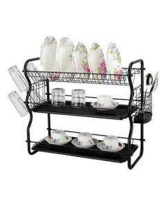 Escurre Platos 3 Pisos Gde C-bandeja Negro 57915593 Cr02