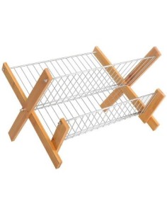 Escurreplatos Plegable Metal Negro C-bambo 301753 Pcu01